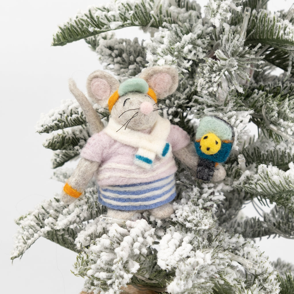 Pickle Ball Mouse Ornament