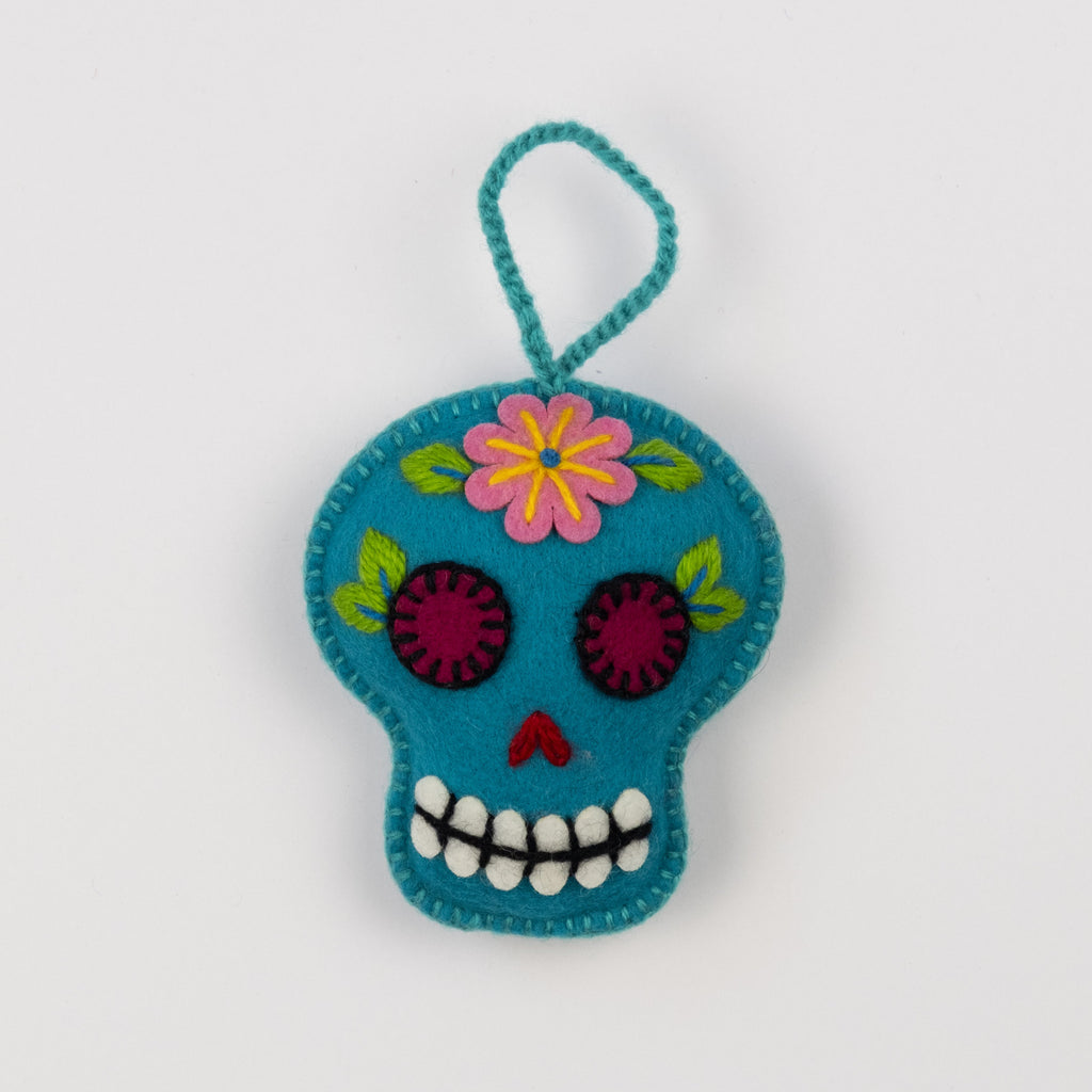 Felt Sugar Skull Ornament