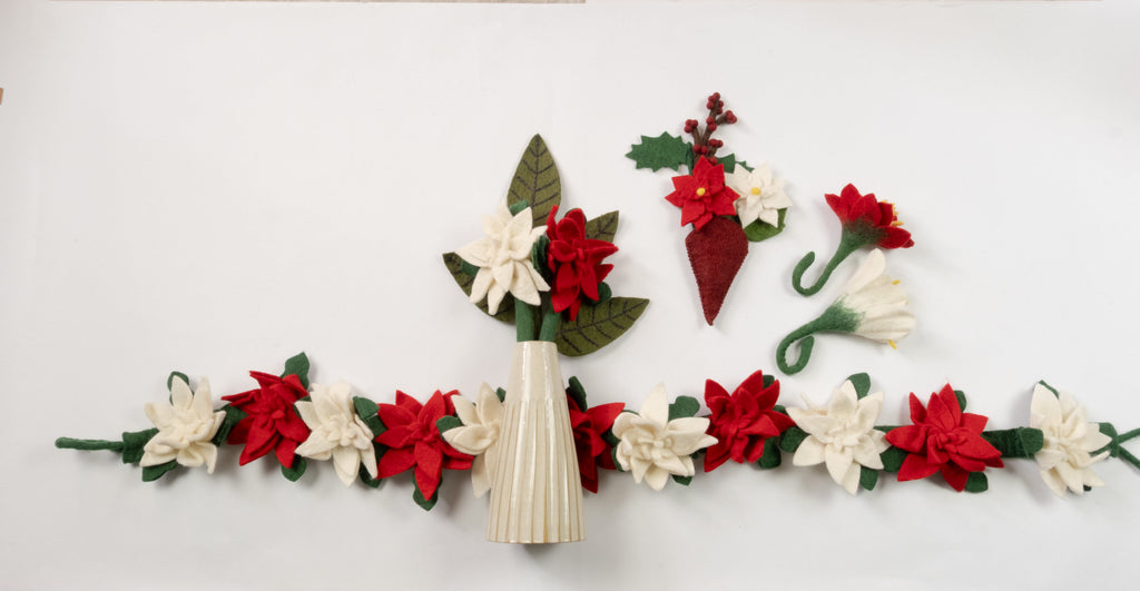 Mini Felt Hanging Bouquets