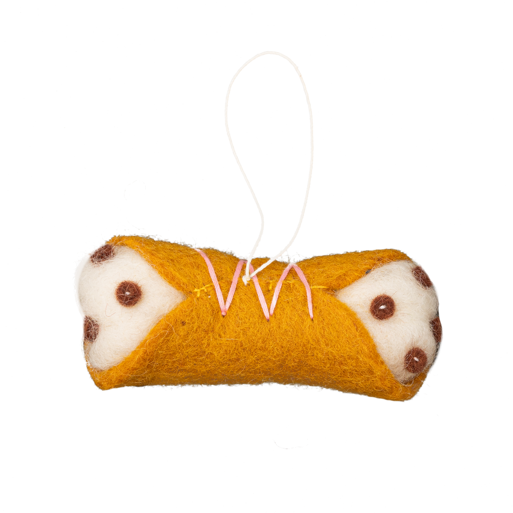 Felt Cannoli Ornament