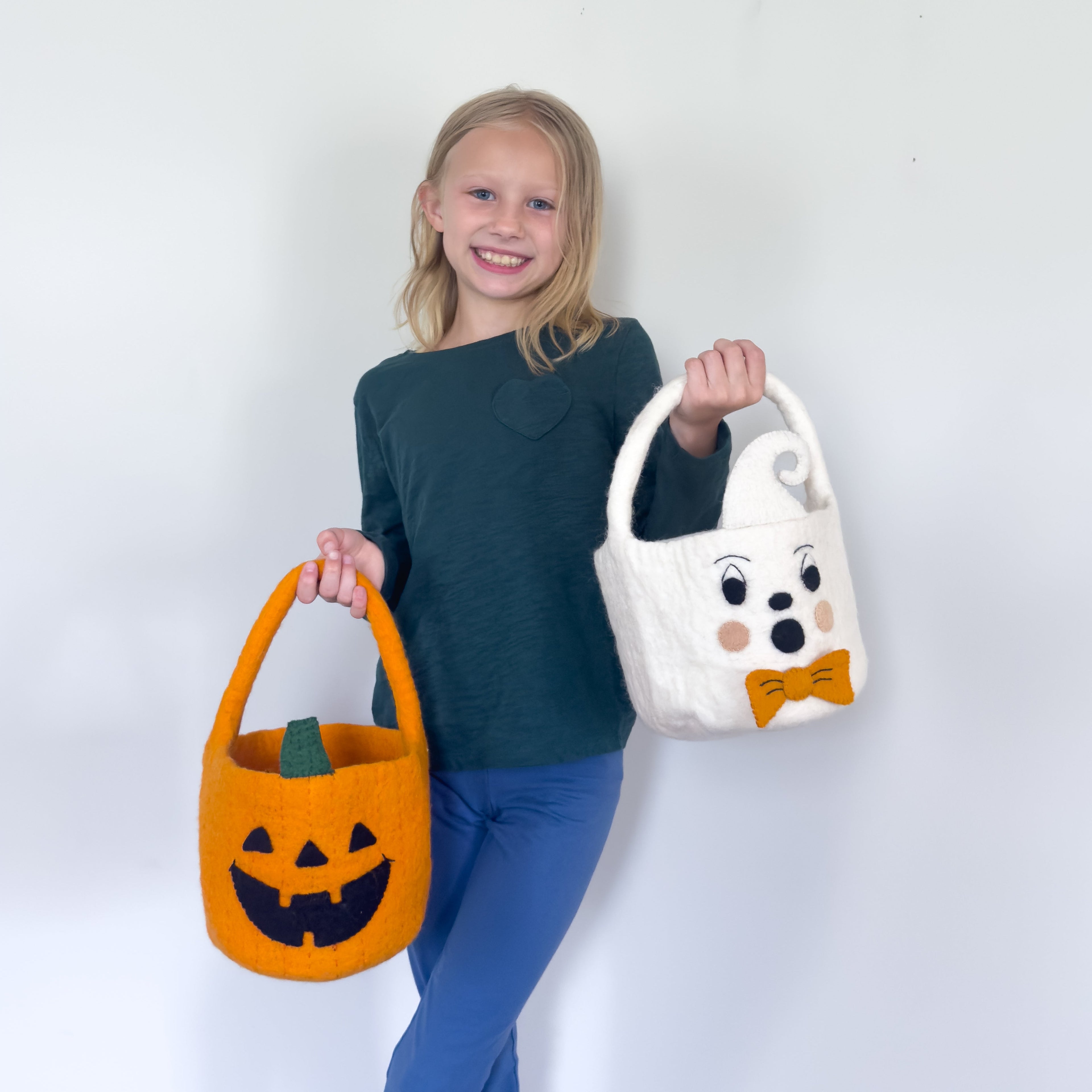 Felt Halloween Bucket Ghost