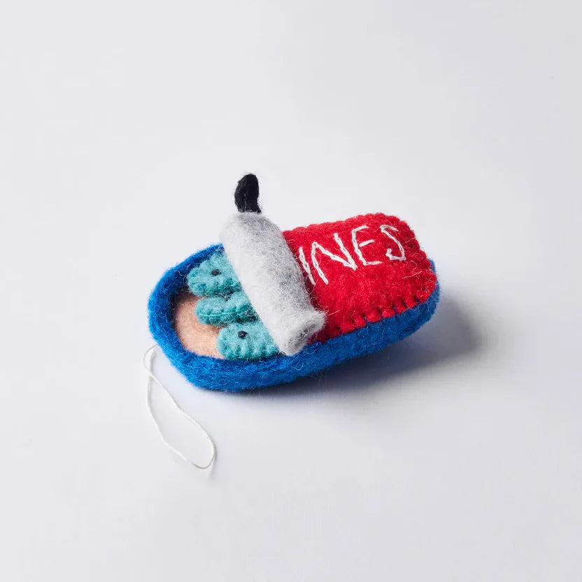 Felt Can Sardines Ornament