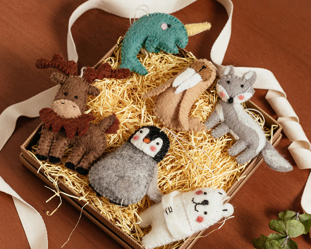 Felt Arctic Animal Ornaments
