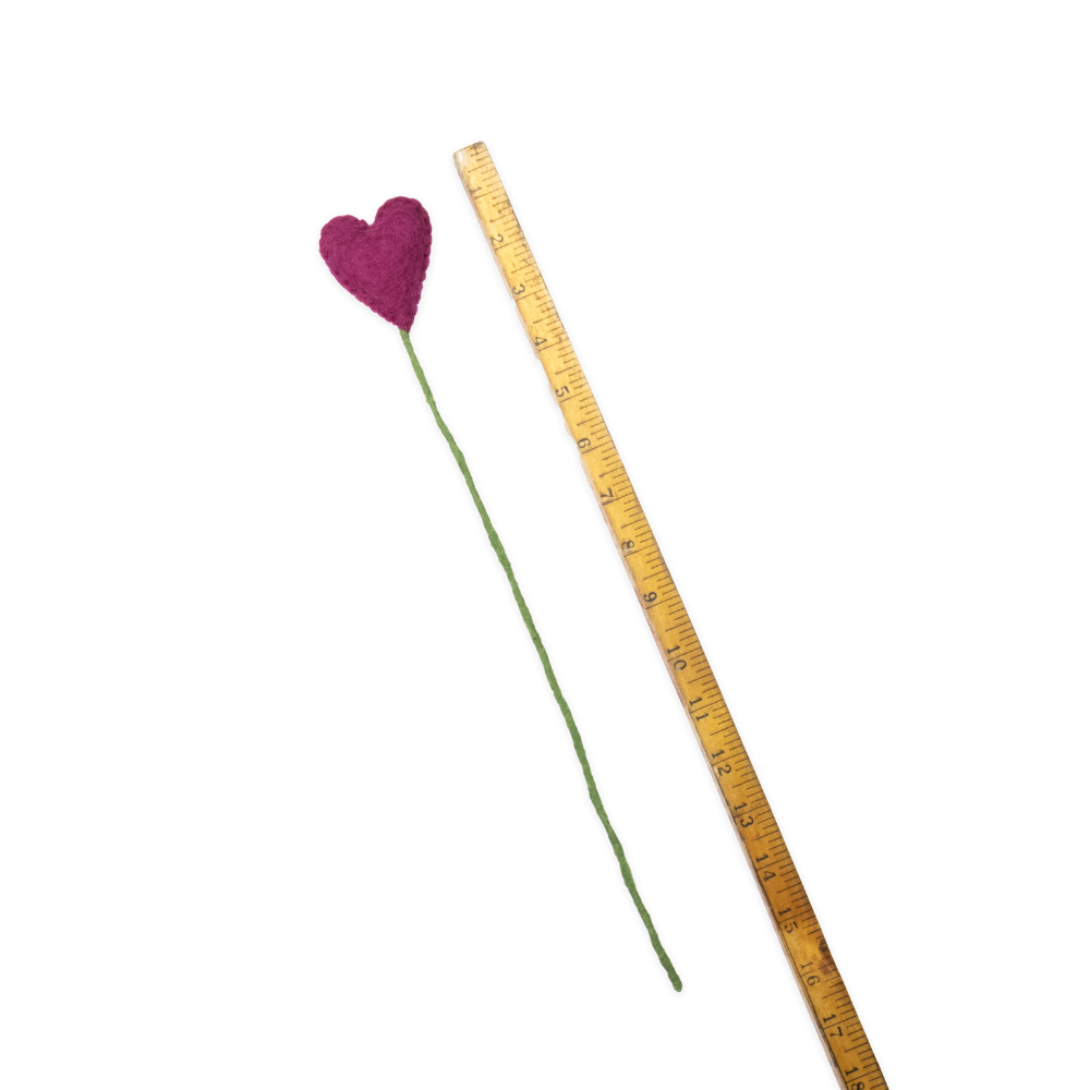 Felt Heart Stems