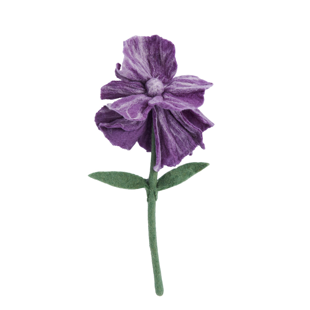 Felt Iris Flower Purple