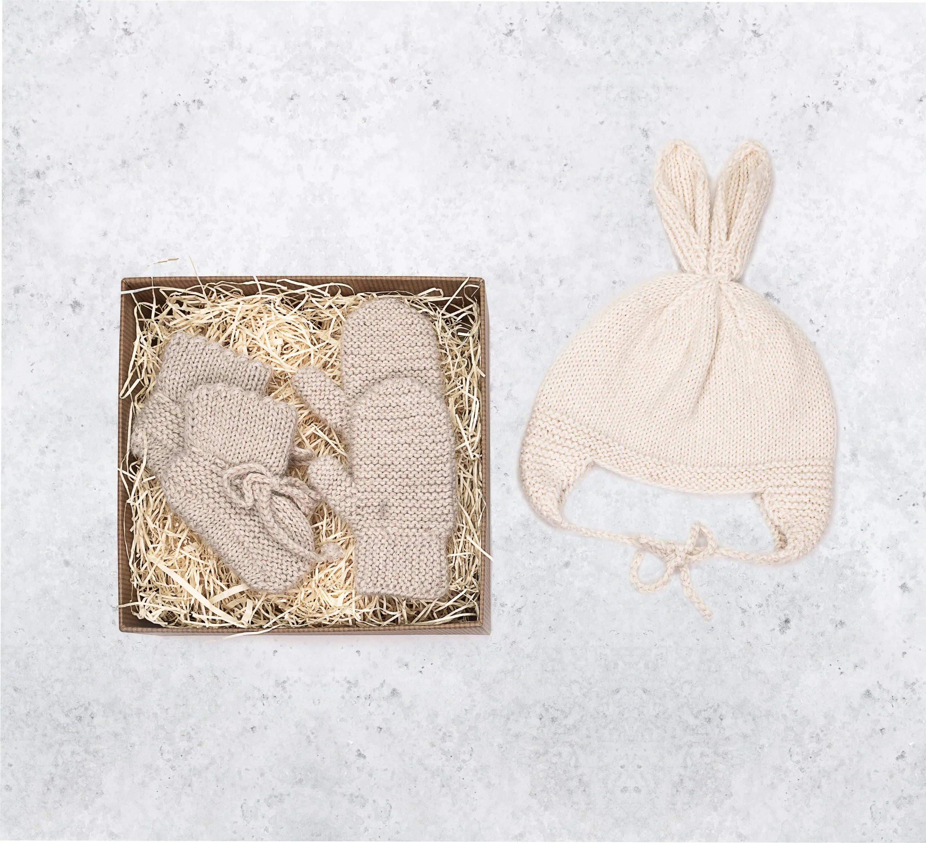 Alpaca Bunny Baby Booties
