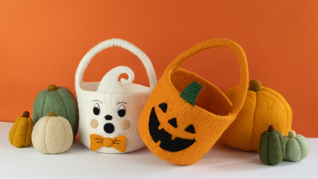 Felt Halloween Bucket Ghost