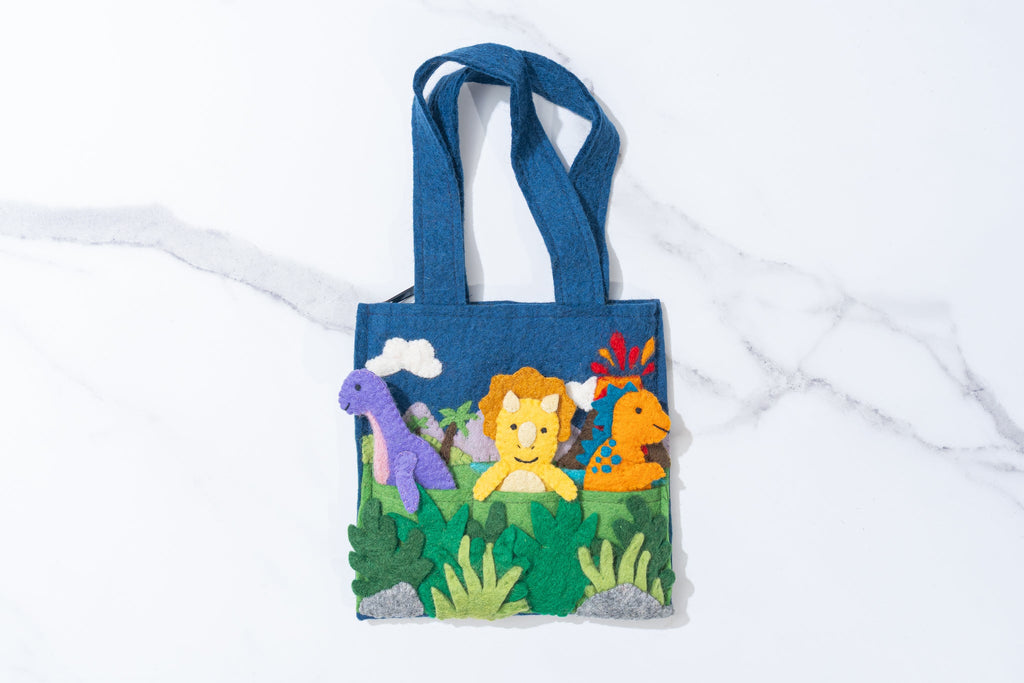 Felt Dinosaur Puppet Bag