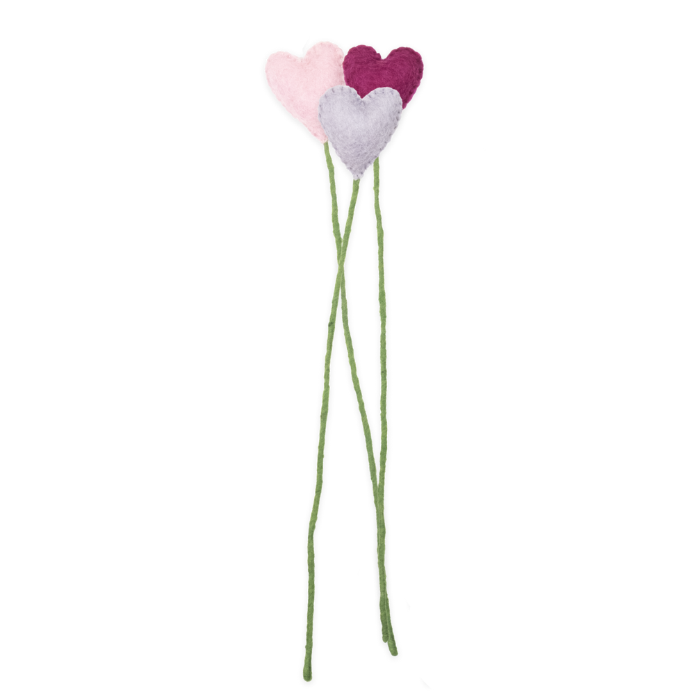 Felt Heart Stems