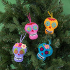 Felt Sugar Skull Ornament