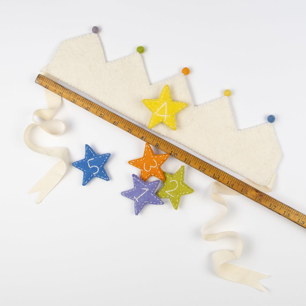 Felt Birthday Crown White