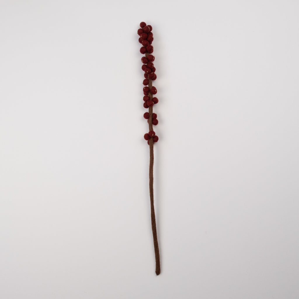 Felt Winterberry Ilex Stem
