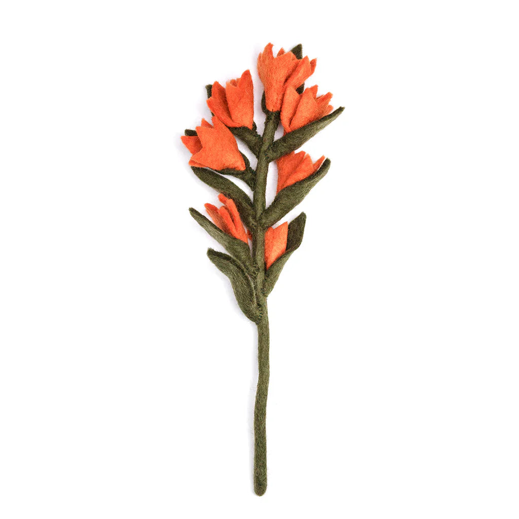 Felt Indian Paintbrush Flowers