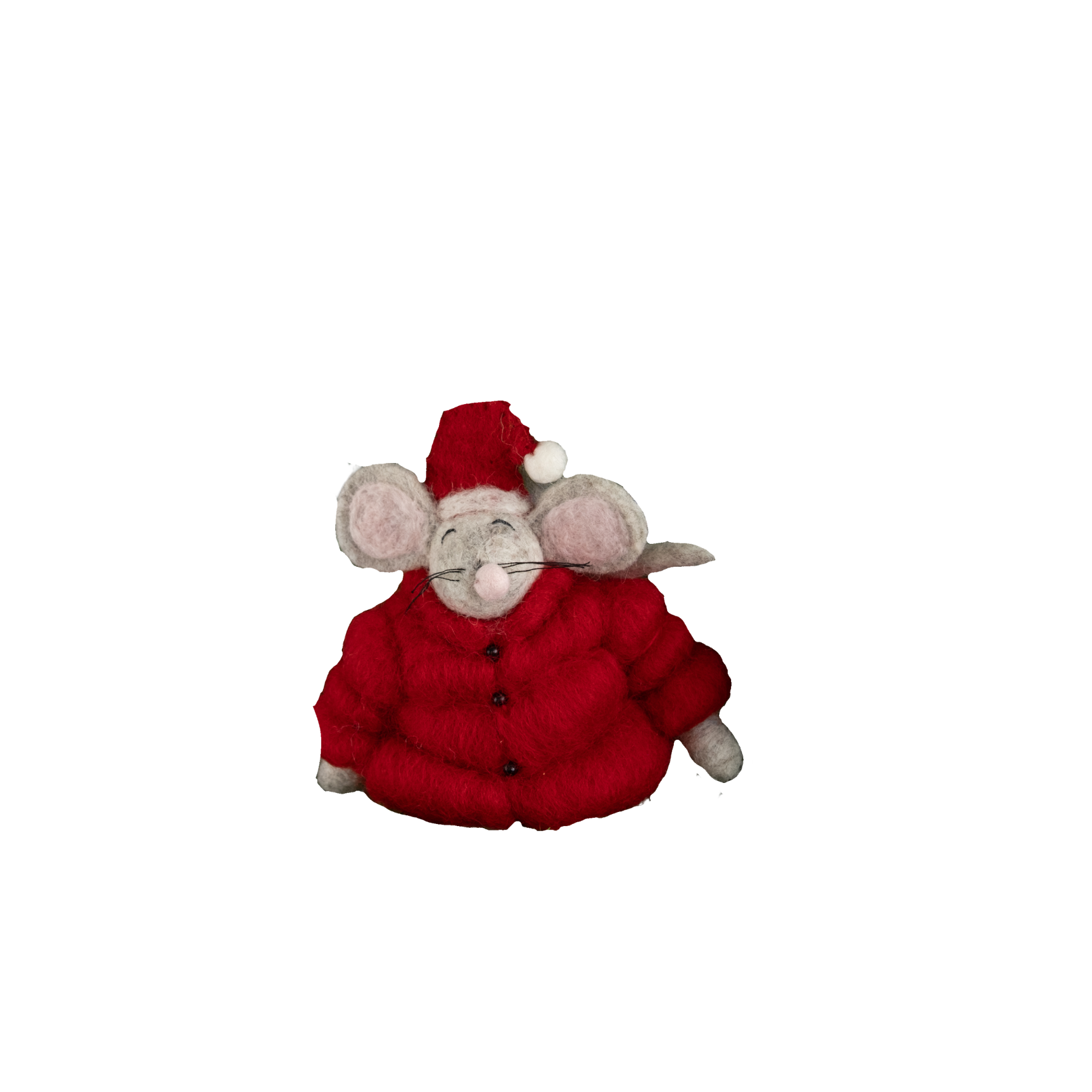 Santa Hat Mouse Ornament