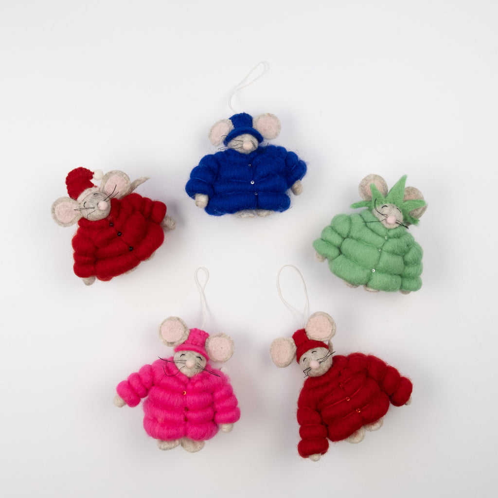 Santa Hat Mouse Ornament