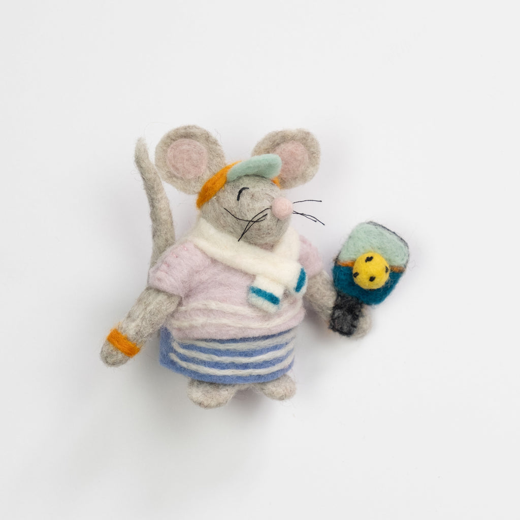 Pickle Ball Mouse Ornament