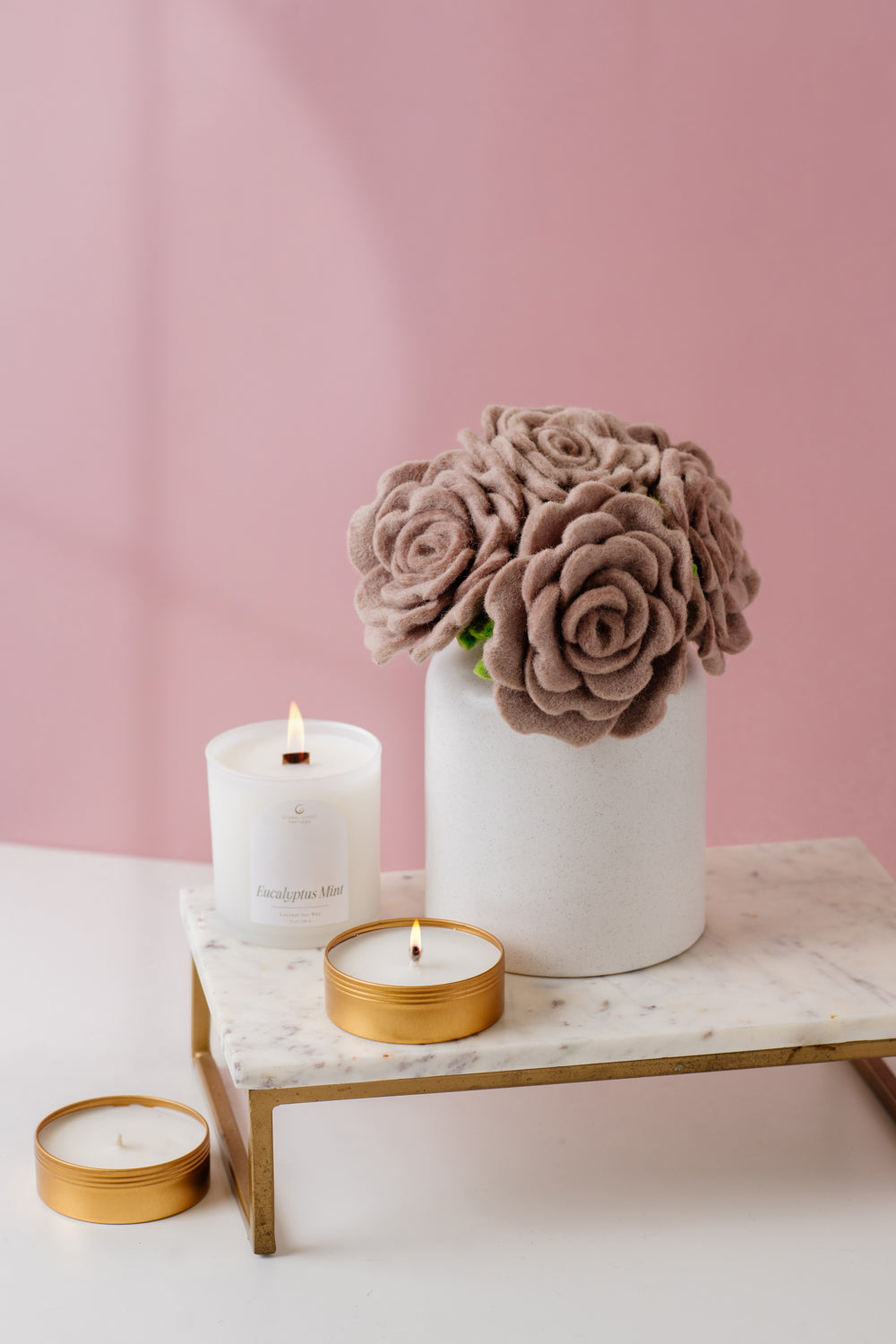 Felt Blooming Rose Stem