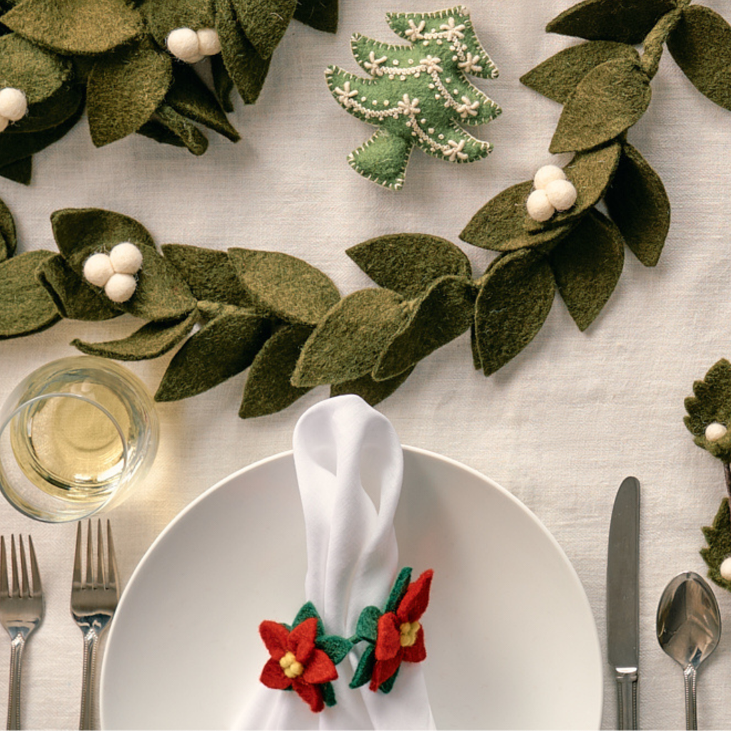 Felt Poinsettia Gift Wrap