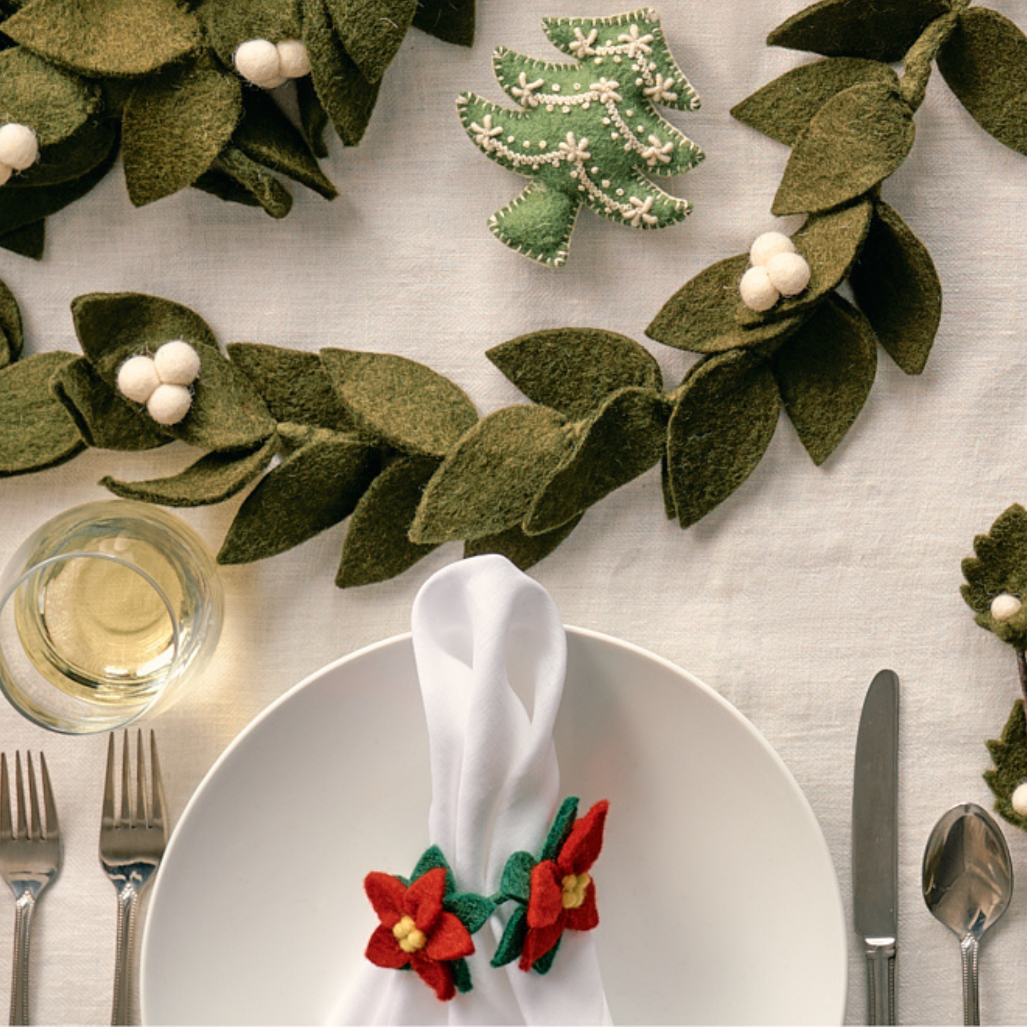 Felt Poinsettia Gift Wrap