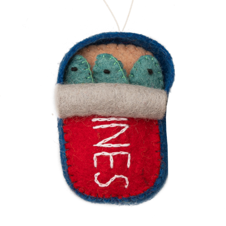 Felt Can Sardines Ornament