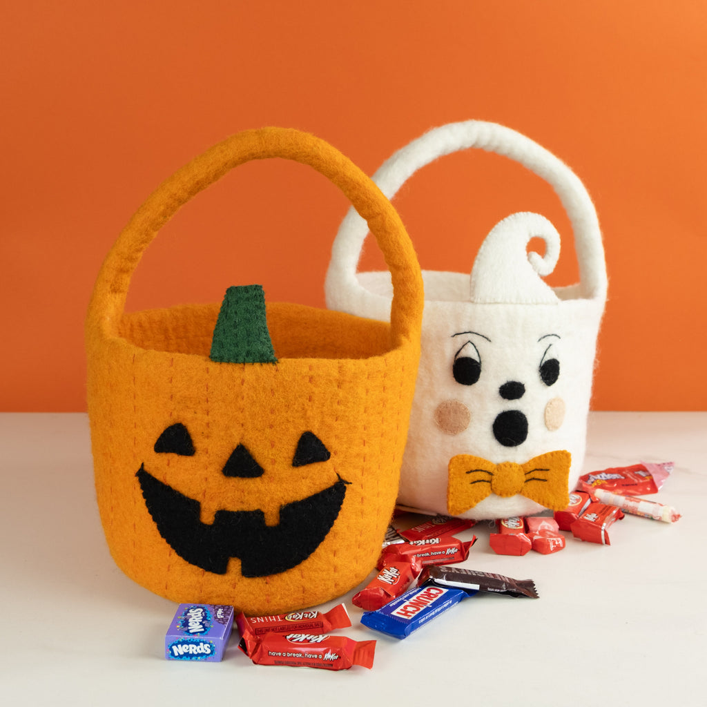 Felt Halloween Bucket Ghost