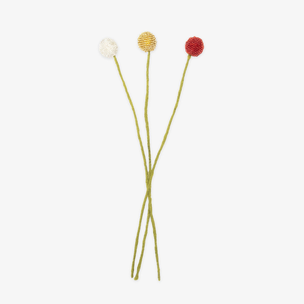 Beaded Craspedia Accent Stem