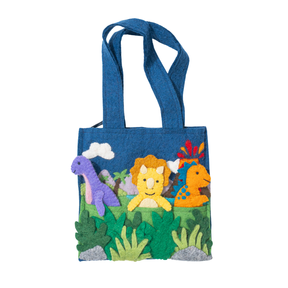 Felt Dinosaur Puppet Bag
