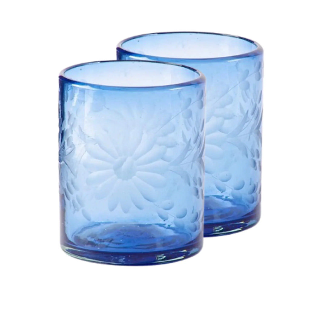 French Etched Glass Tumblers