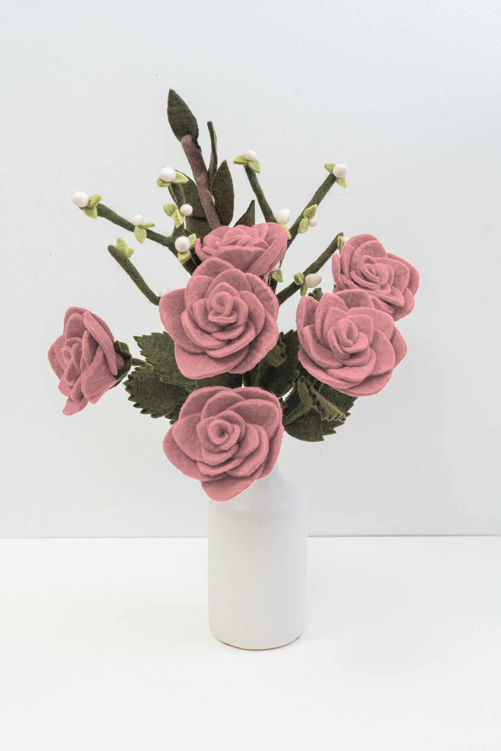 Felt Long Stem Rose