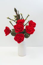 Felt Long Stem Rose