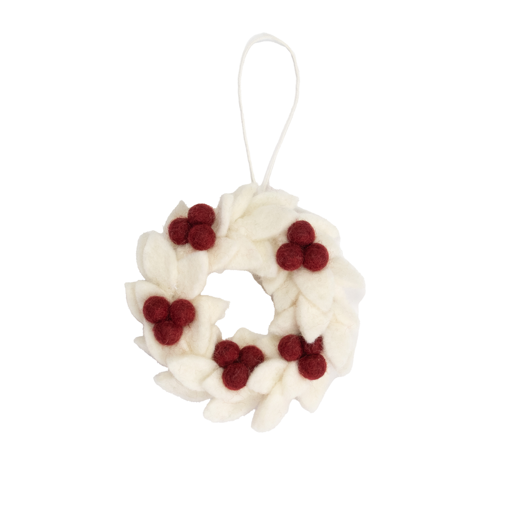 Felt Mini Wreath Ornament