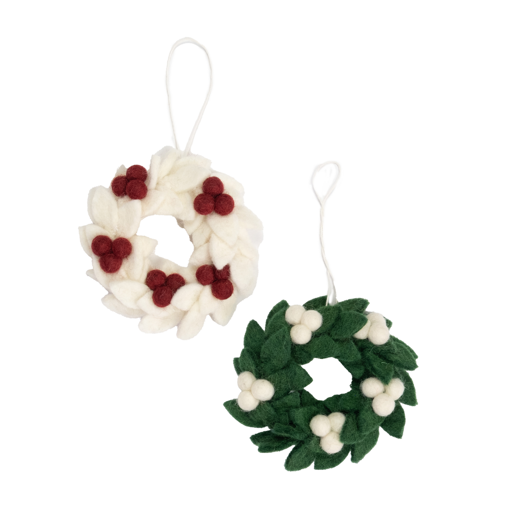 Felt Mini Wreath Ornament