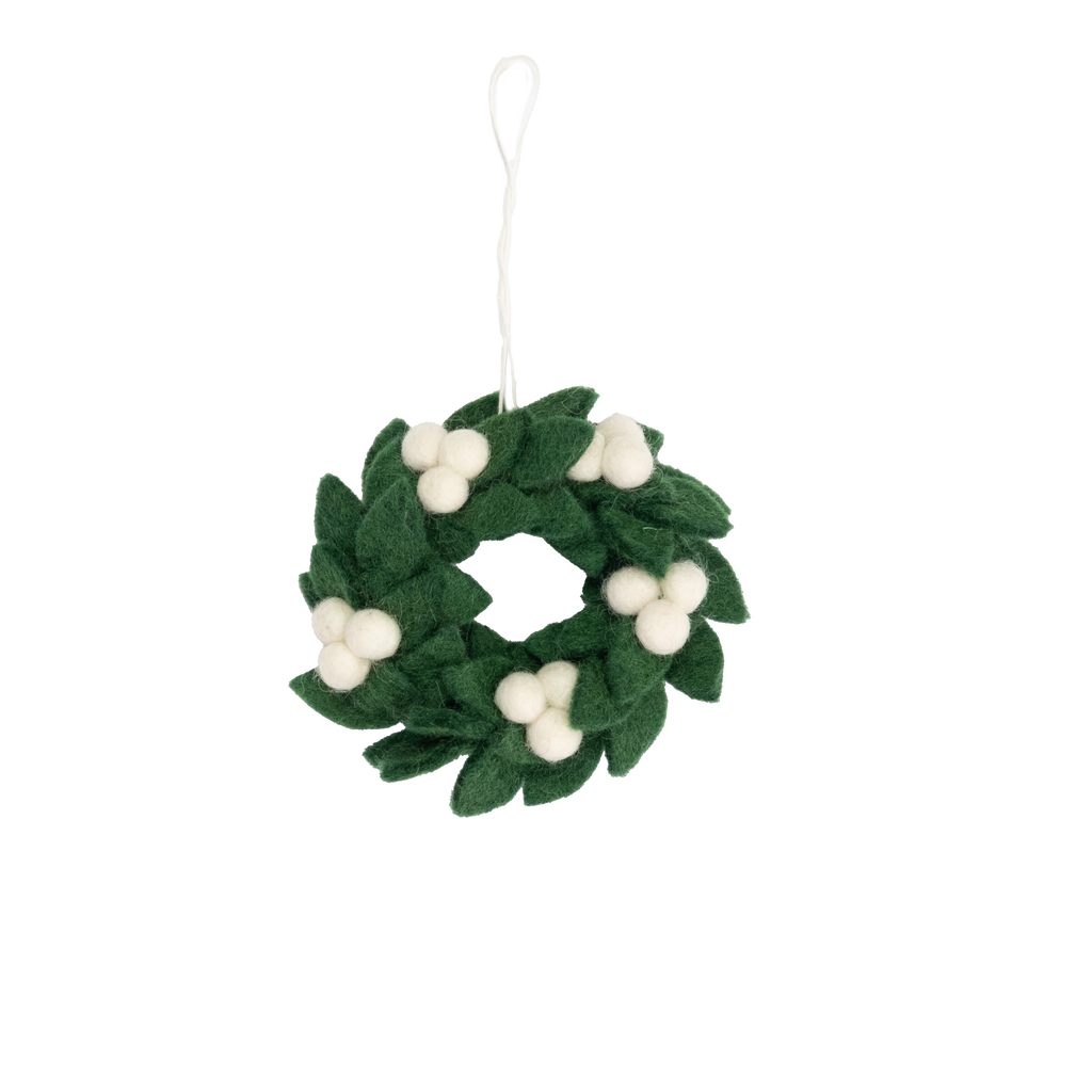 Felt Mini Wreath Ornament