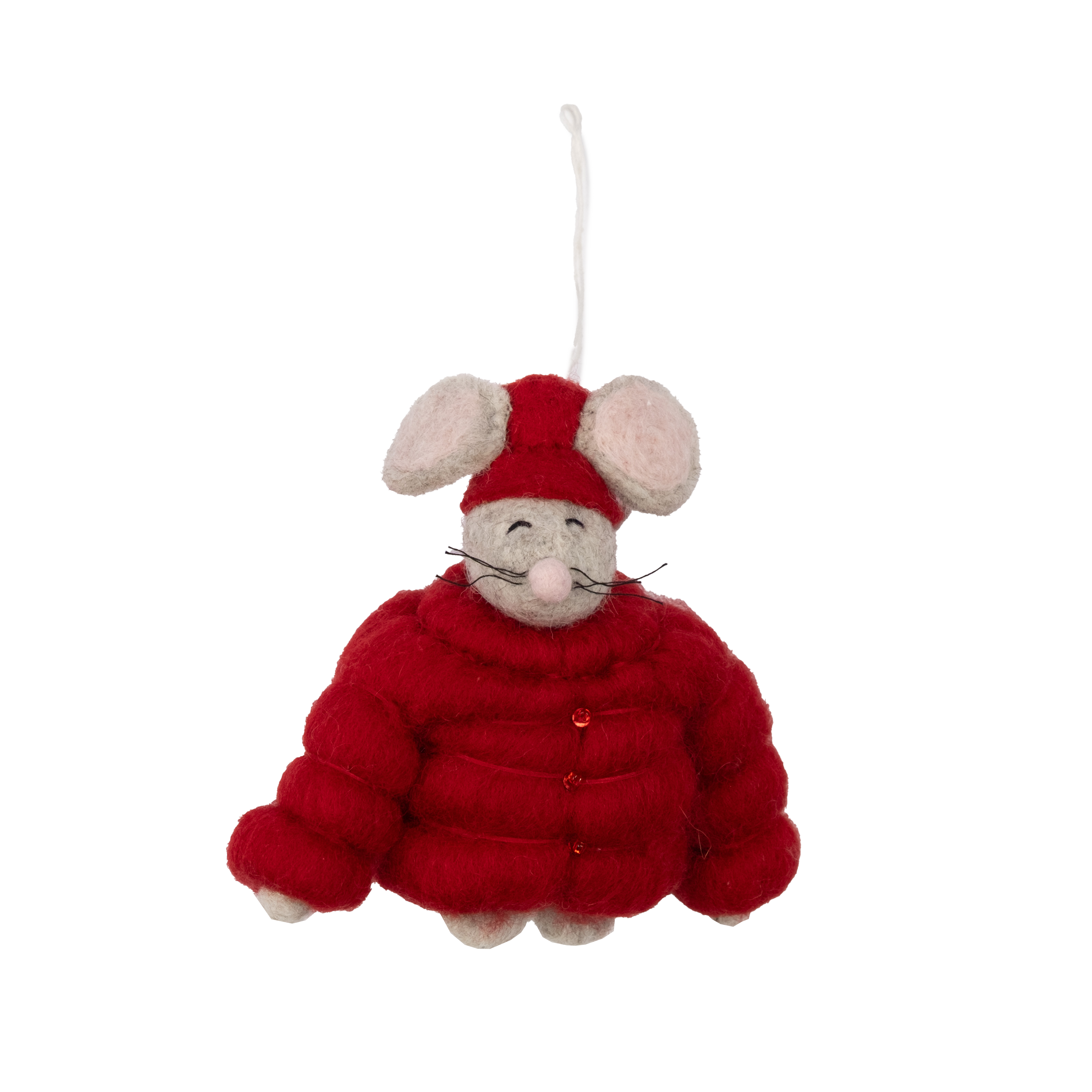 Santa Hat Mouse Ornament