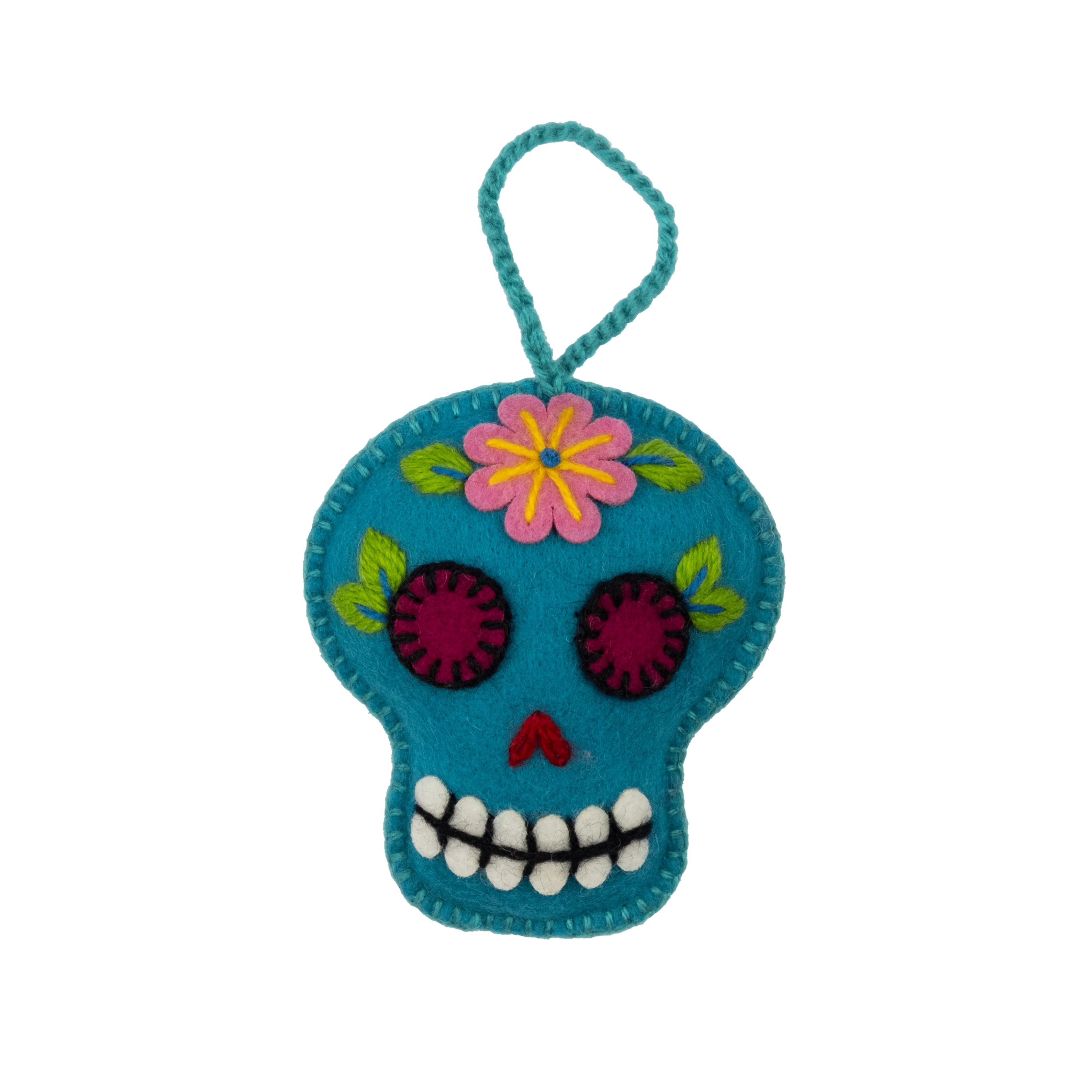Felt Sugar Skull Ornament