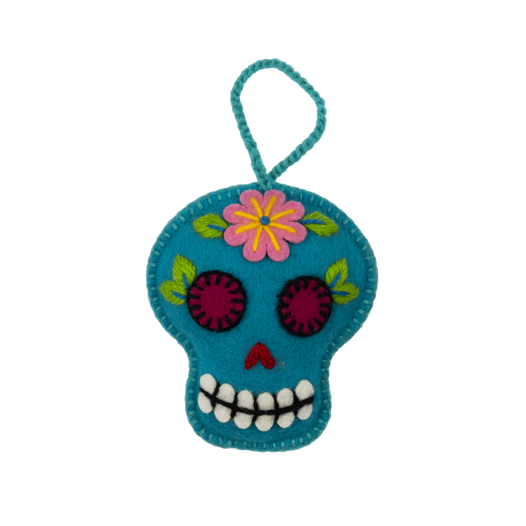 Felt Sugar Skull Ornament