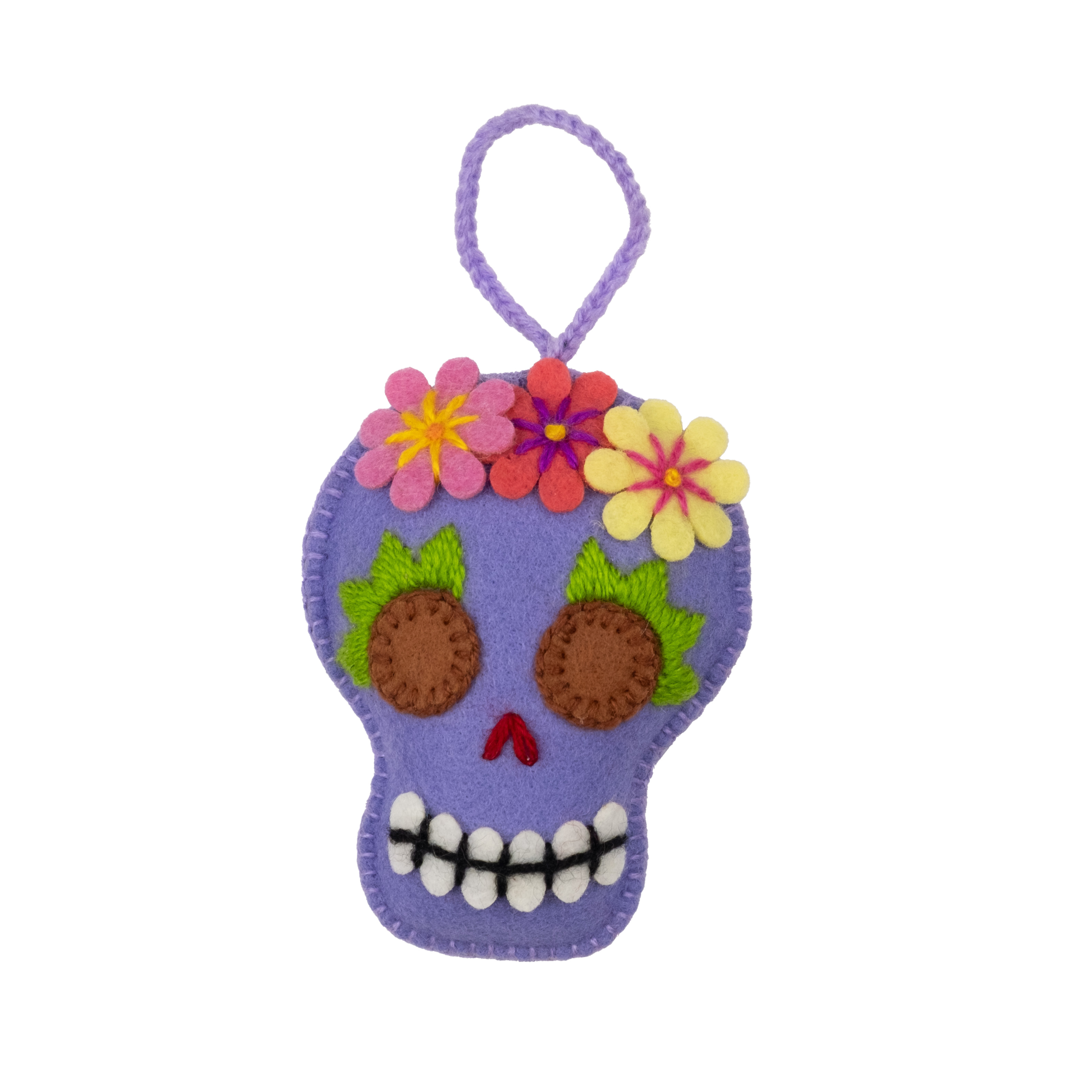 Felt Sugar Skull Ornament