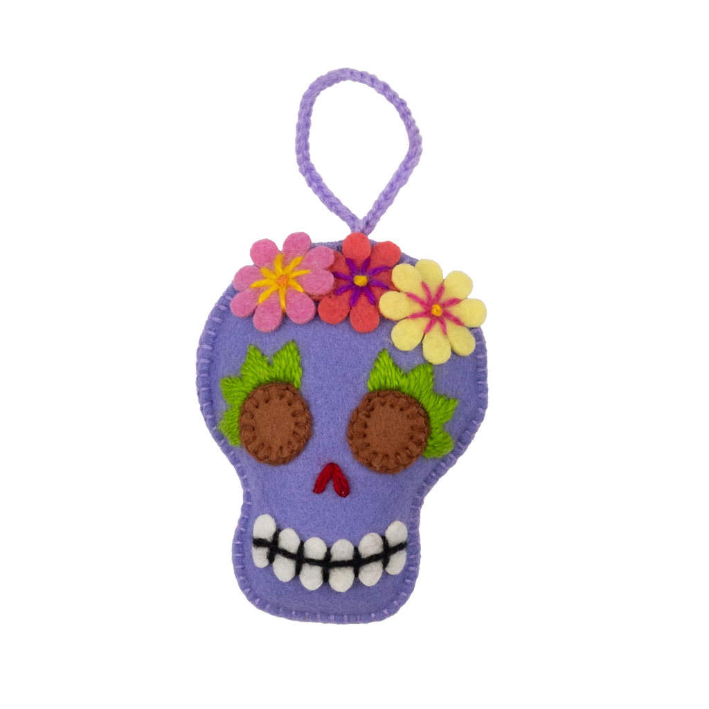 Felt Sugar Skull Ornament