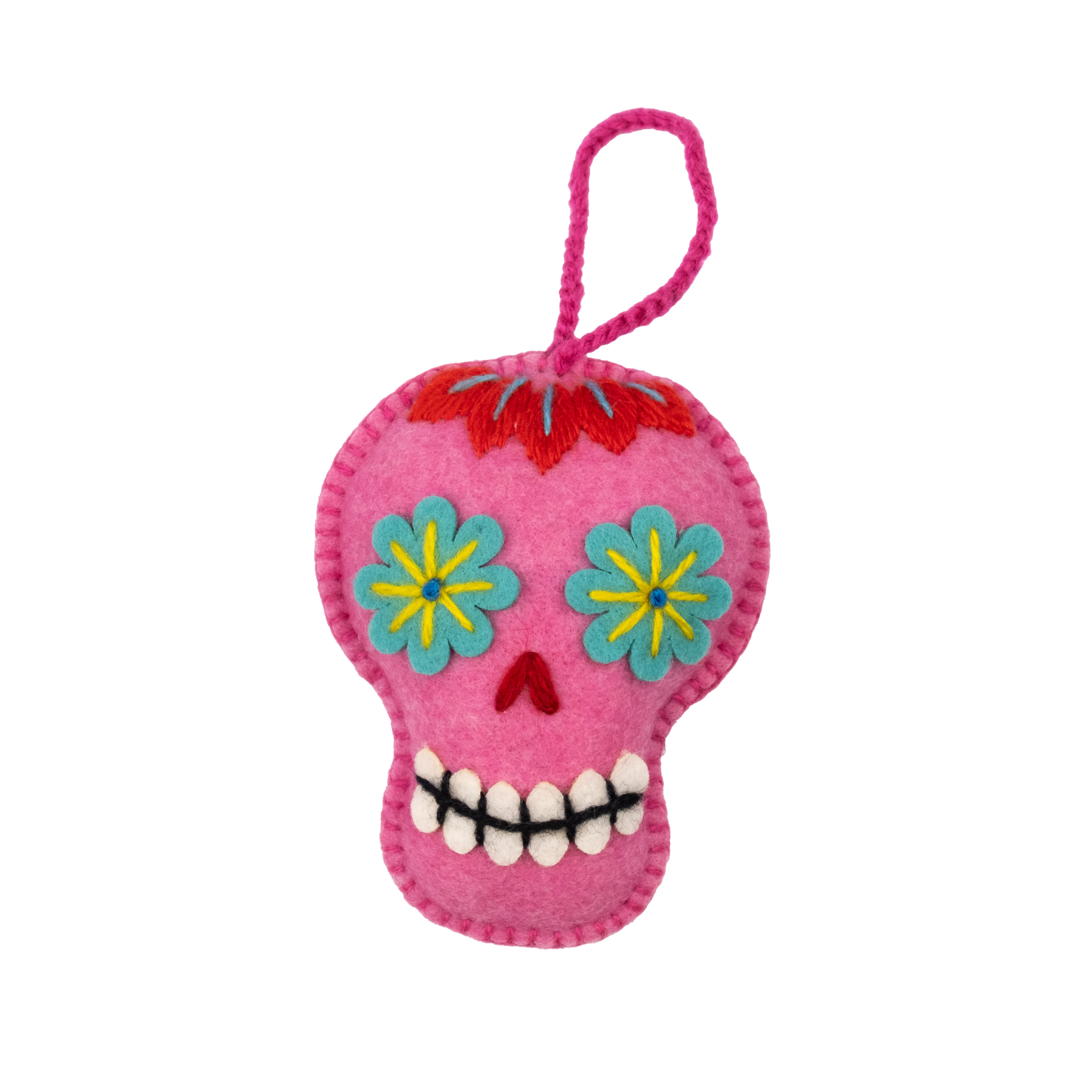 Felt Sugar Skull Ornament