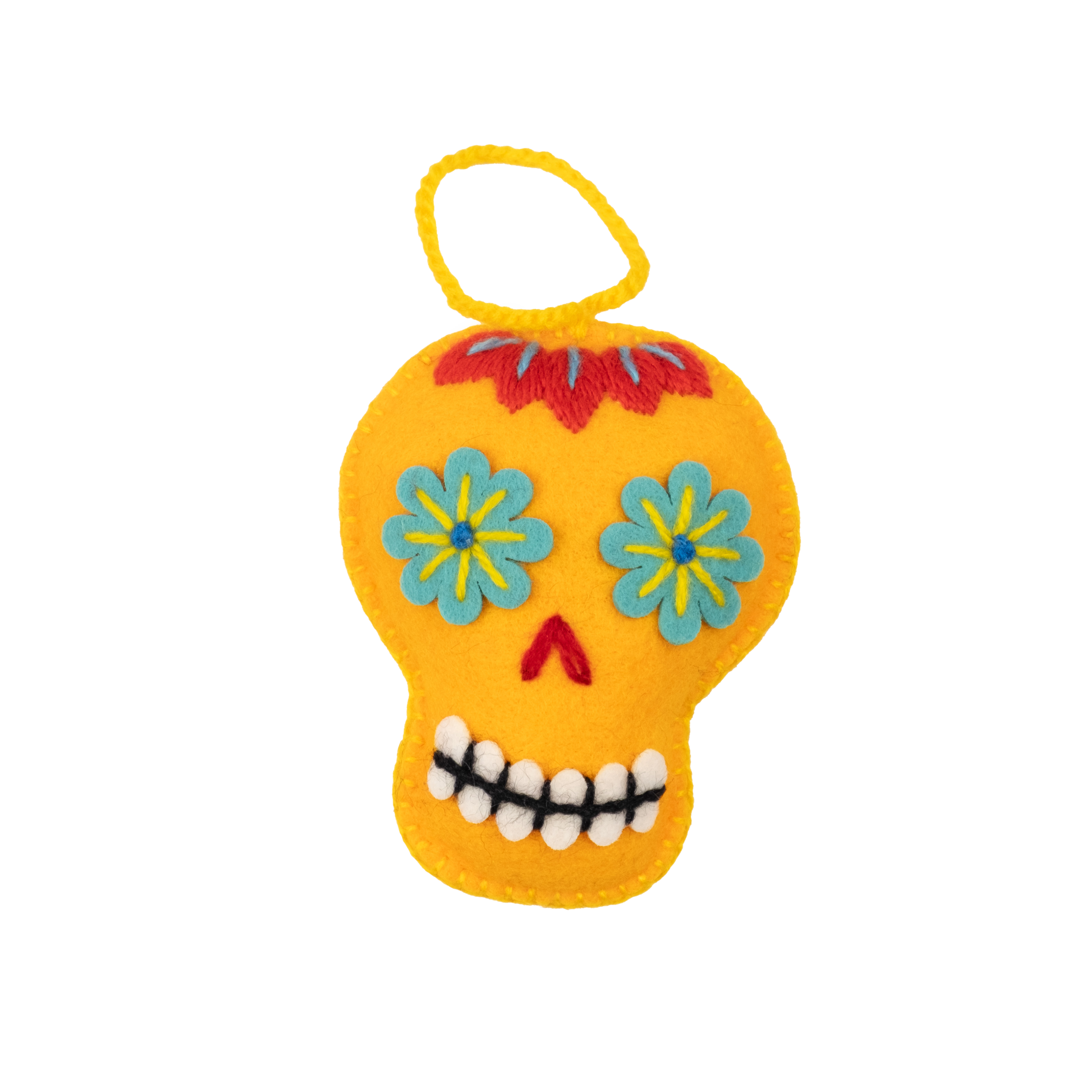 Felt Sugar Skull Ornament