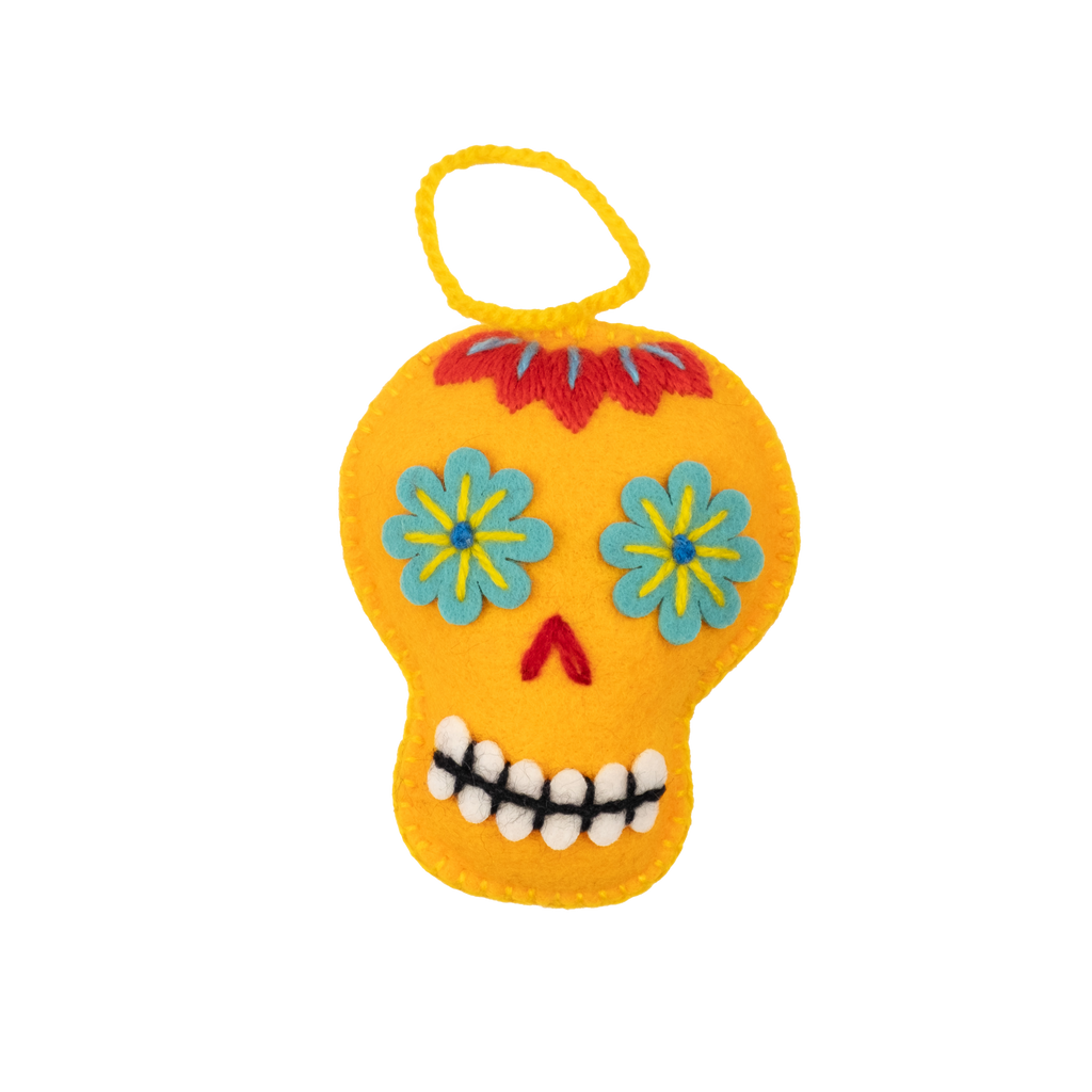 Felt Sugar Skull Ornament