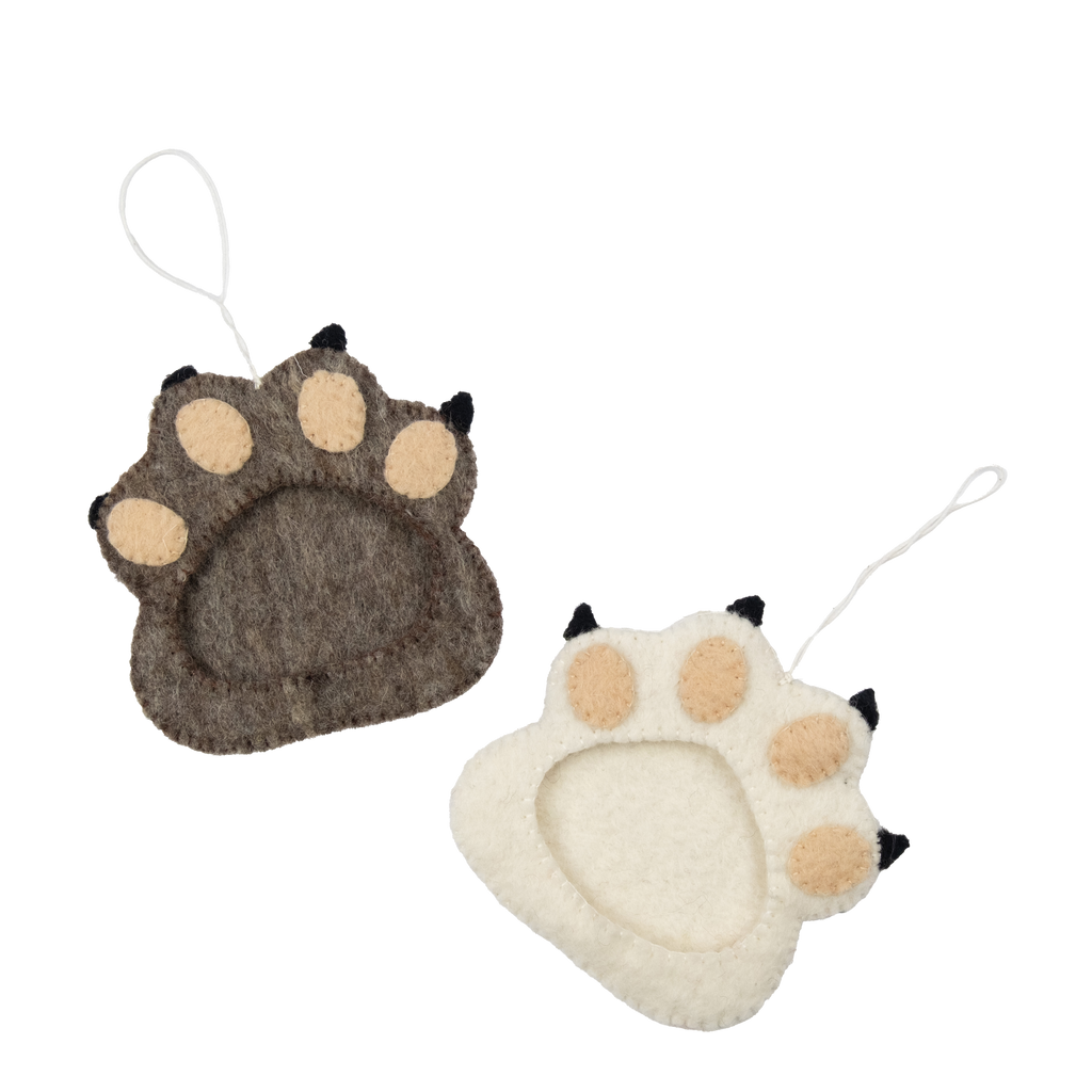 Felt Paw Frame Ornament