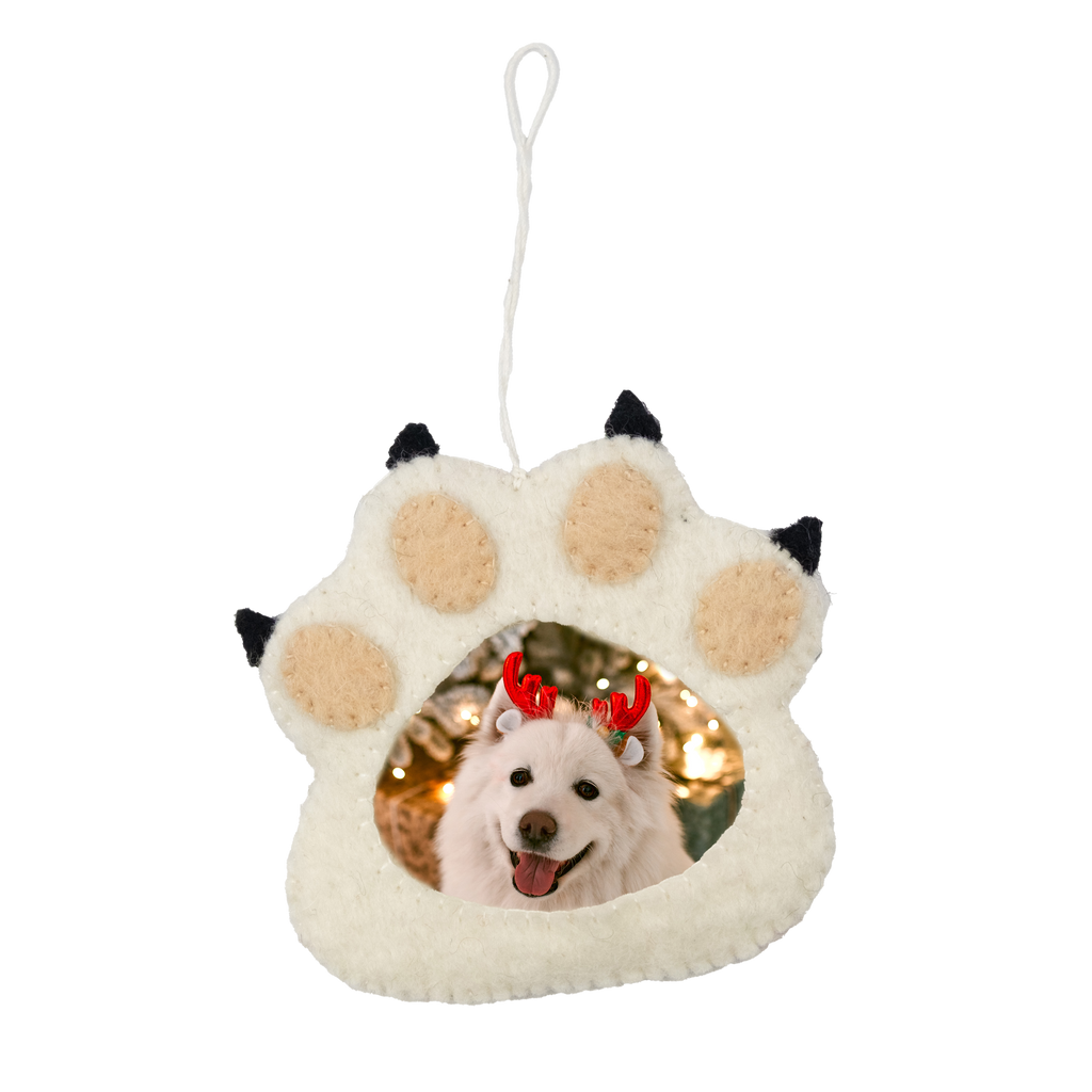 Felt Paw Frame Ornament