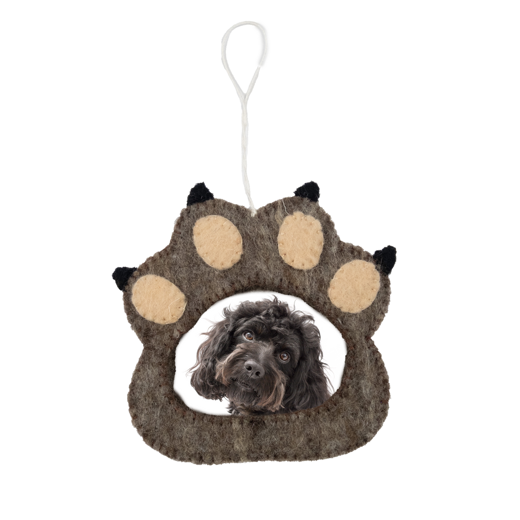 Felt Paw Frame Ornament