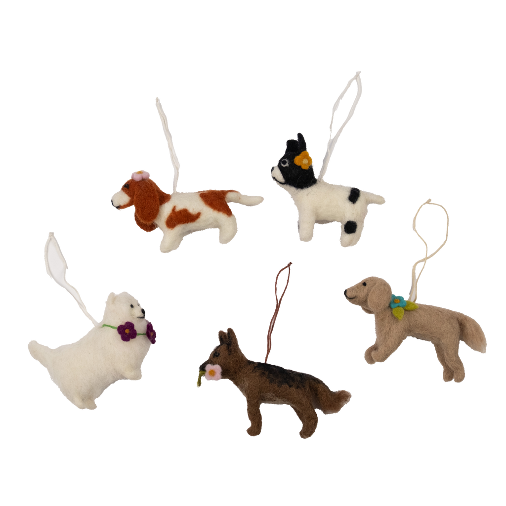 Felt Dog Breed Ornament
