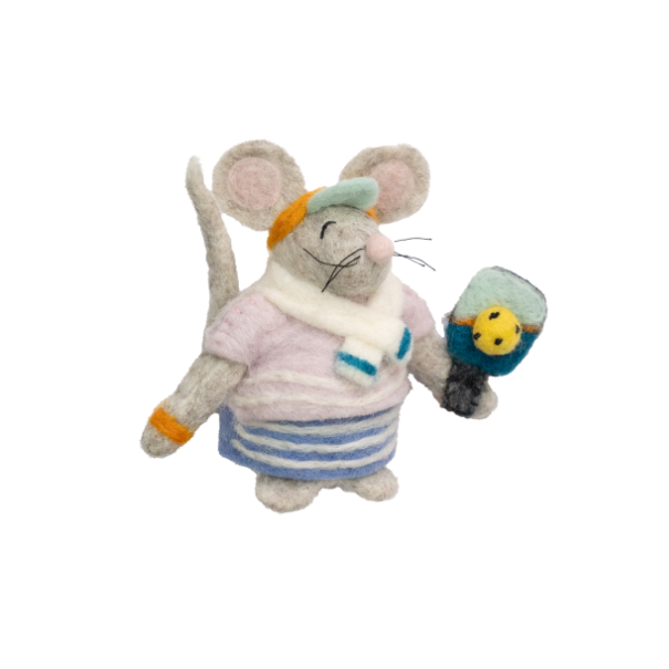 Pickle Ball Mouse Ornament