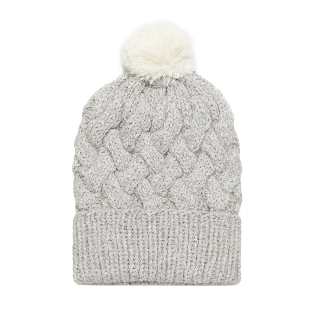 Pom Cable Knit Hat