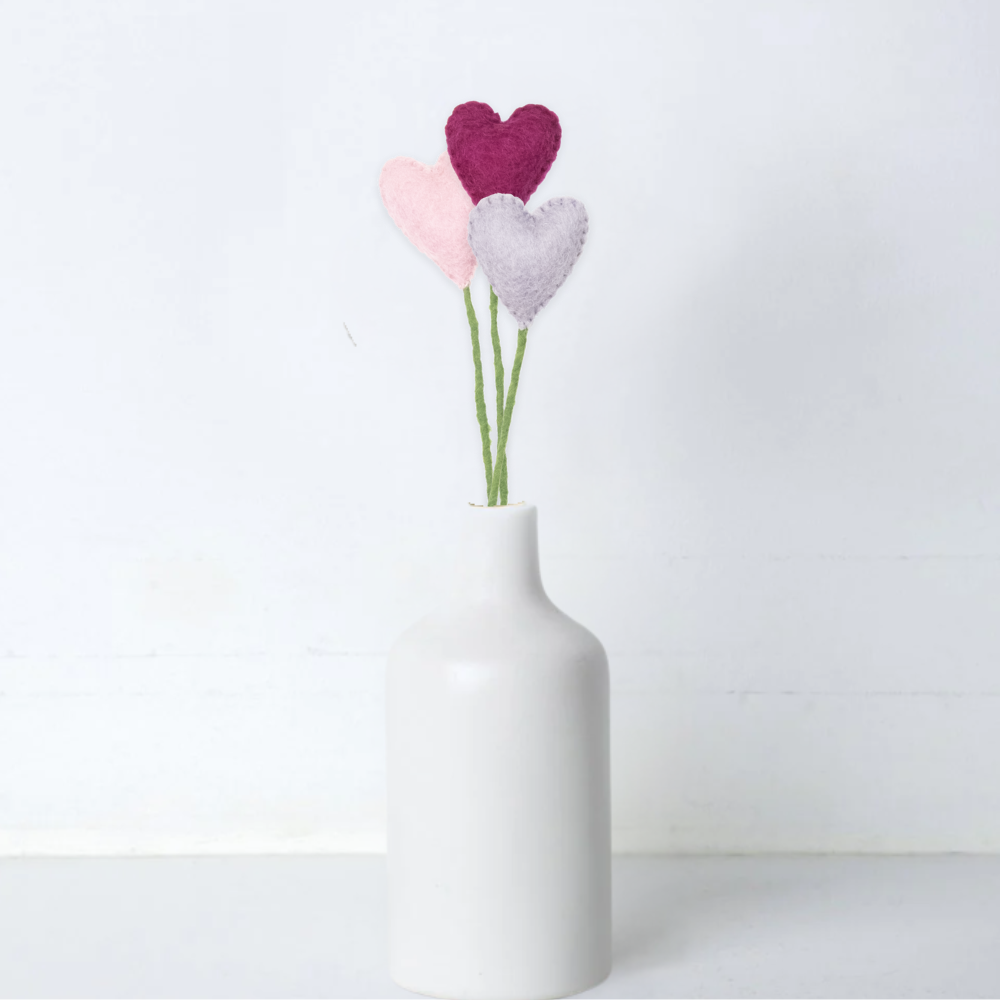 Felt Heart Stems