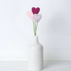 Felt Heart Stems
