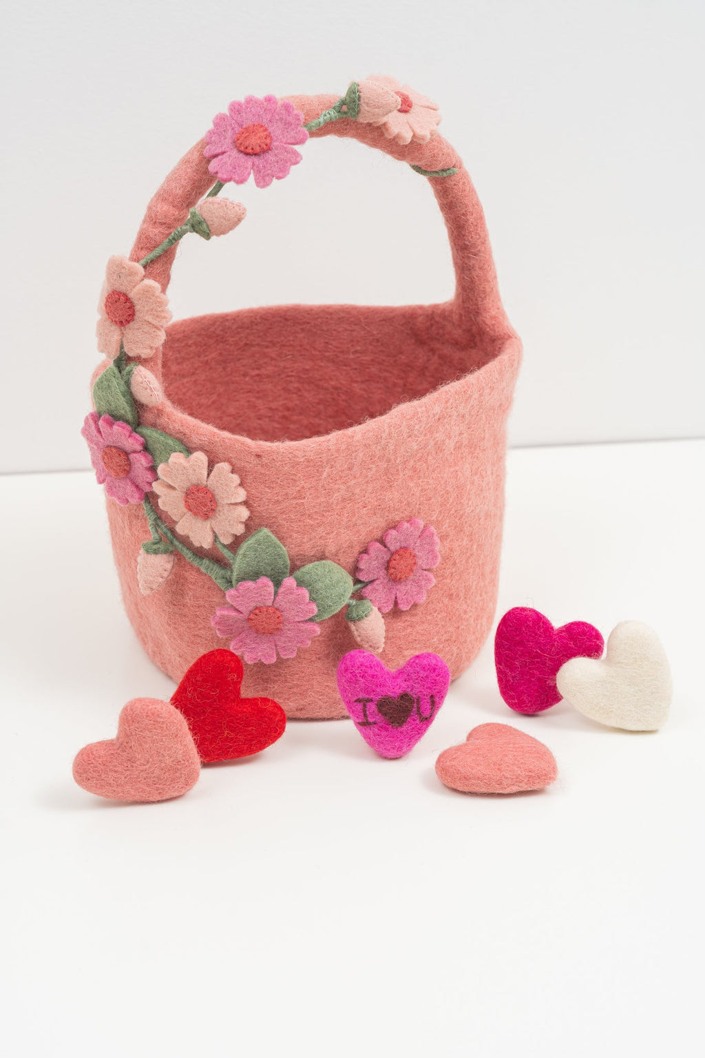 Felt Cherry Blossom Bucket